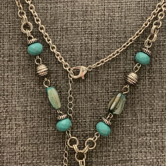 Ruby Rd Very Long Necklace Silver Tone Beaded Owl Tassel 36”+ - Picture 5 of 5